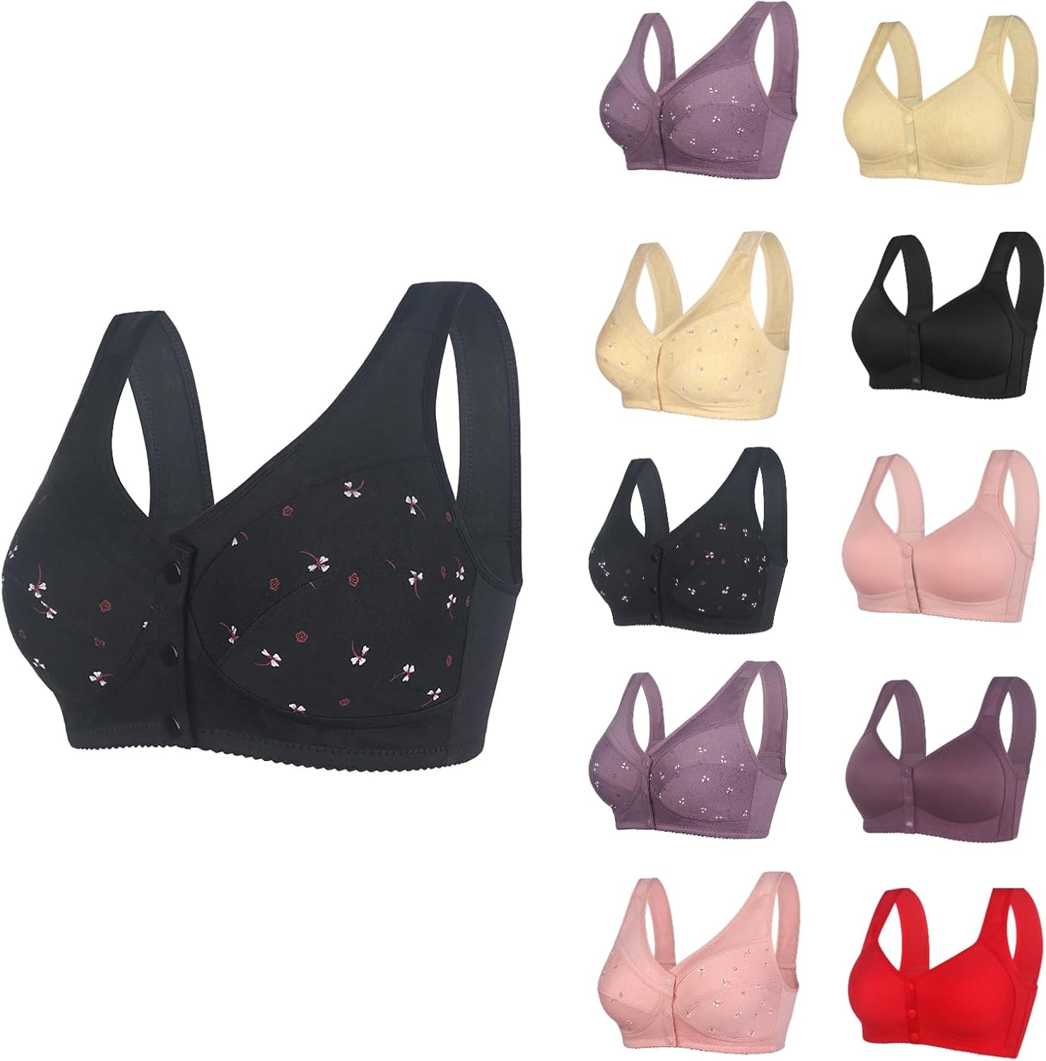 Bras For Used Ladies Push Up Breathable Entrance Closure Daisy Bras Complete Aid Incorrect Underwire Plus Measurement On A Regular Basis Bra