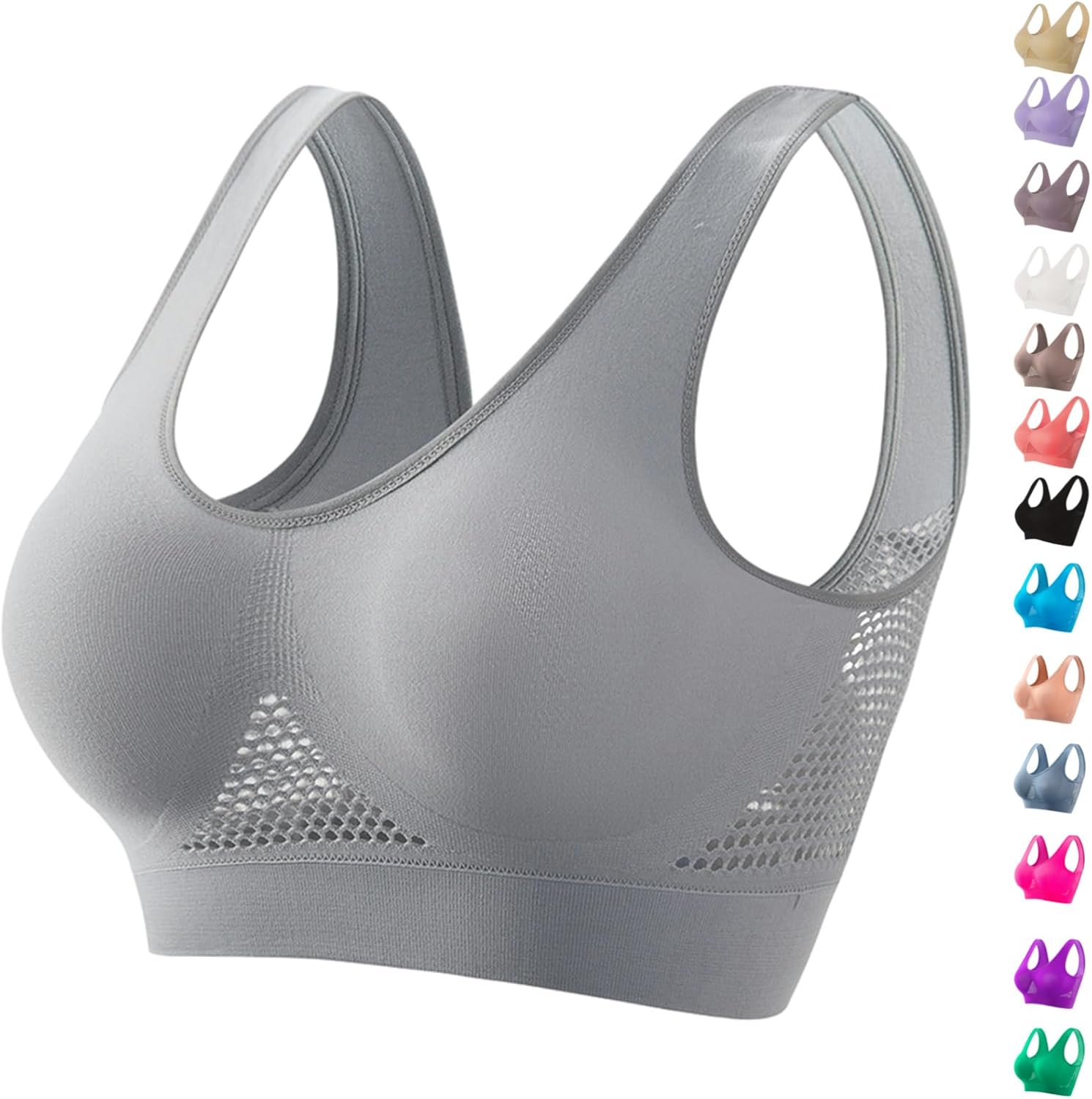 Sports Activities Bras For Girls Refuse Underwire Massive Bust Top Affect Wirefree Bra Push Up Relaxed Breathable Bras