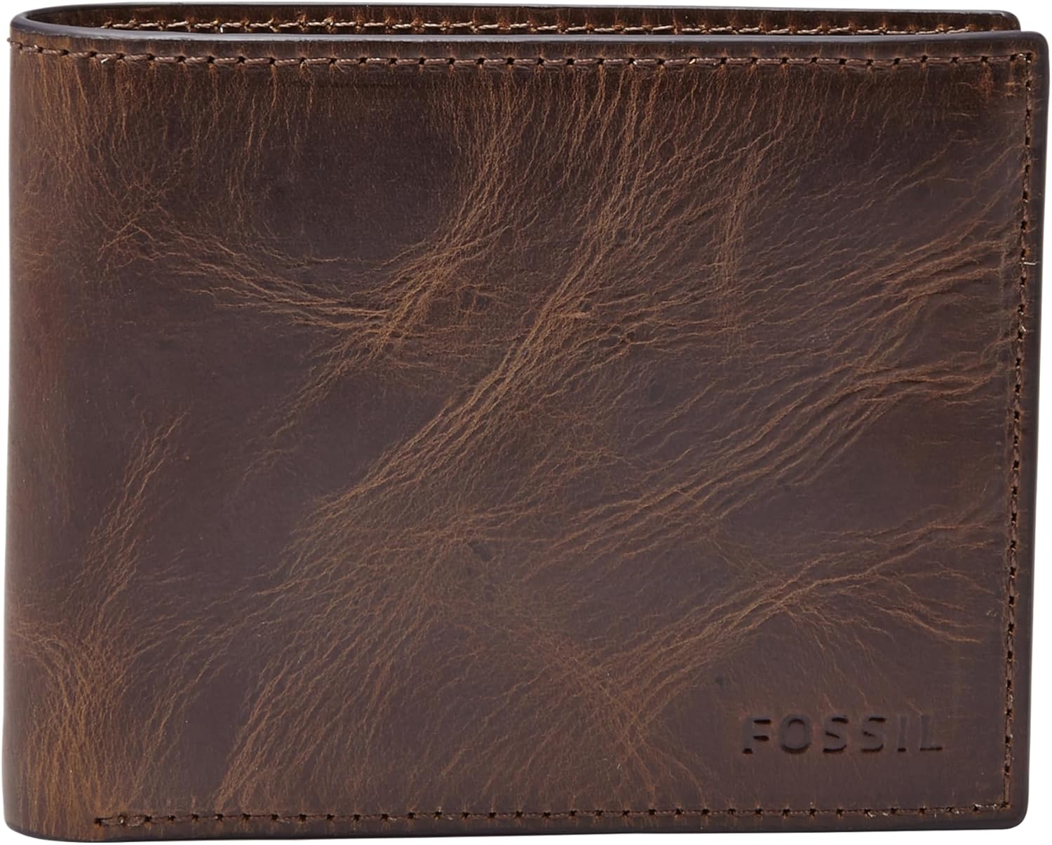 Fossil Males’S Derrick Leather-Based Rfid-Blockading Bifold With Turn Id Pockets, Black Brown, (Fashion: Ml3681201)