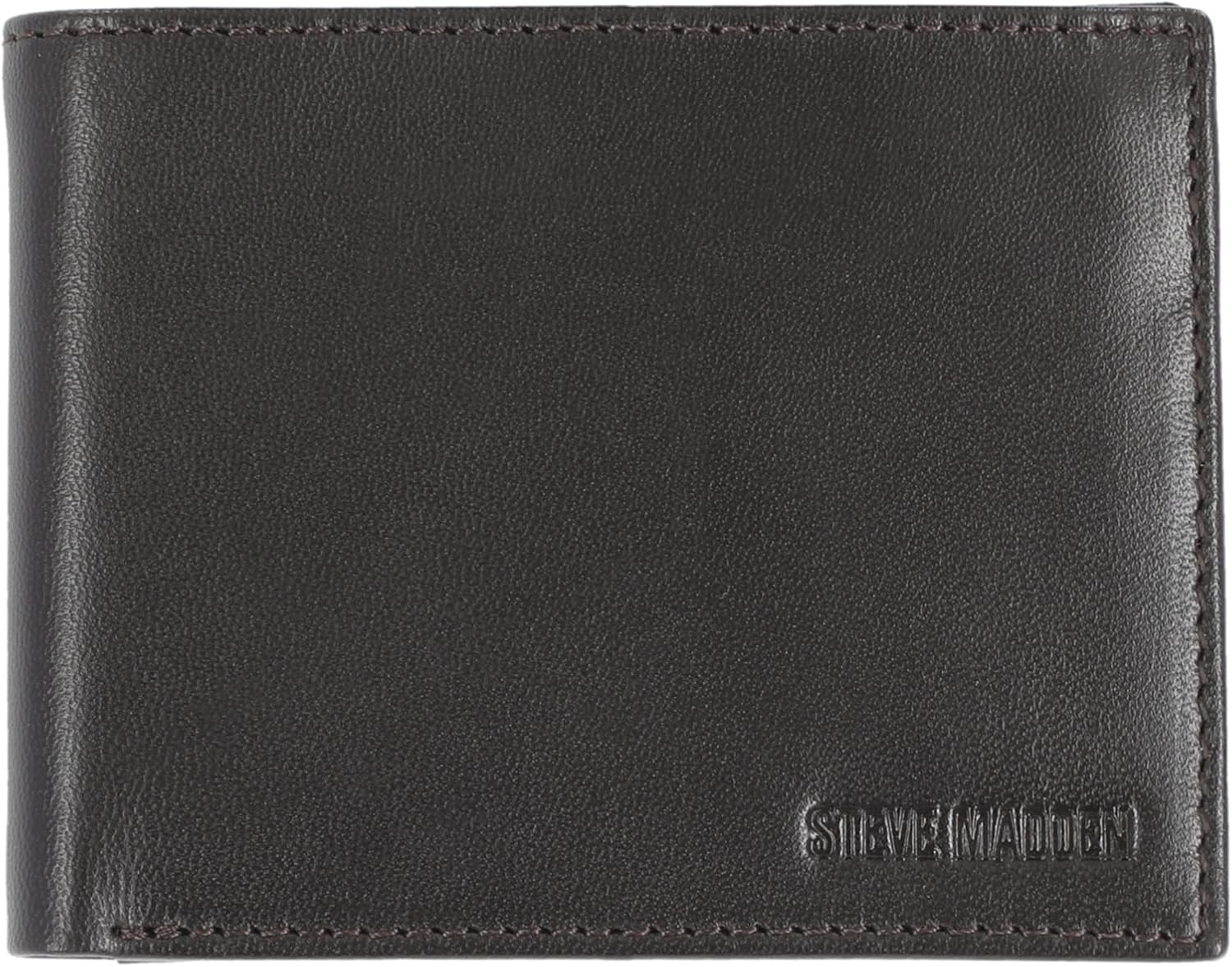 Steve Madden Males’S Thin Leather-Based Pockets With Excess Capability Connected Turn Wallet