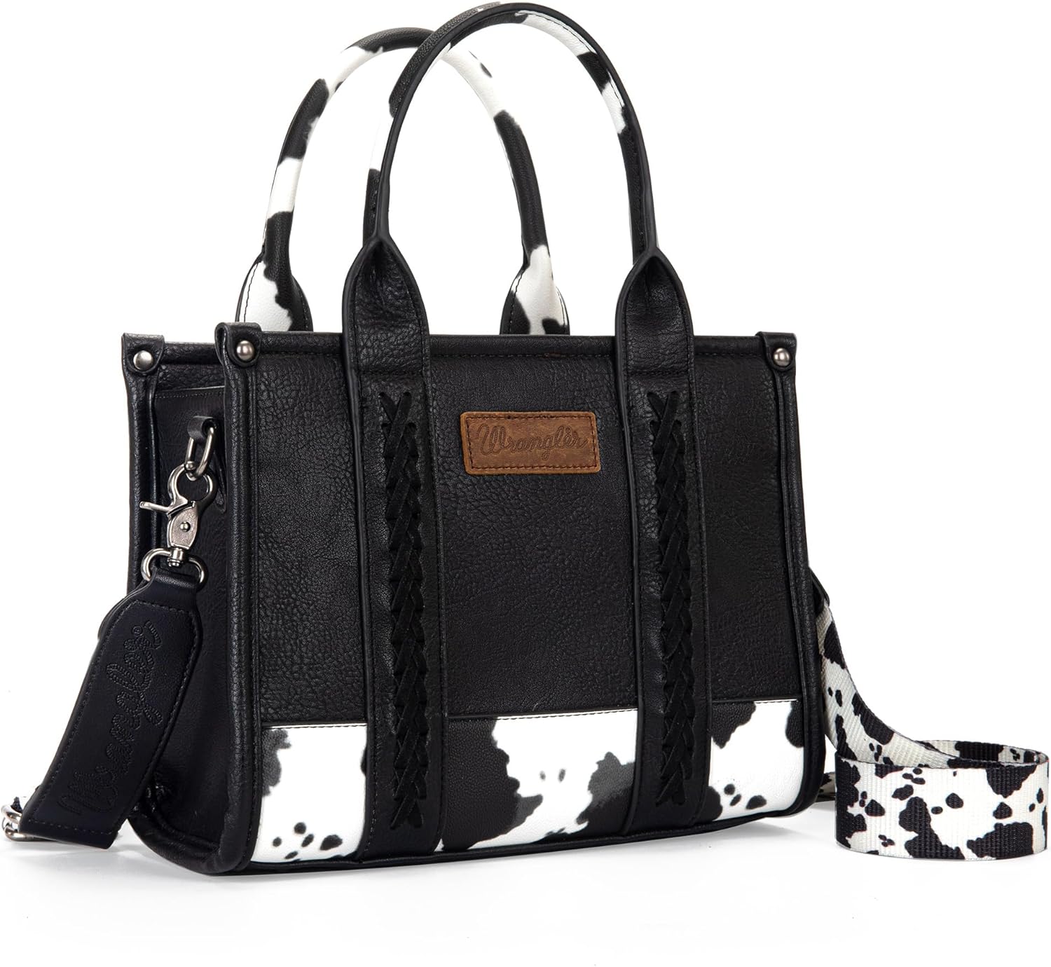 Montana West × Wrangler Tote Bag For Girls Western Cow Print Handbag Fashion Designer Supremacy Care For Purses