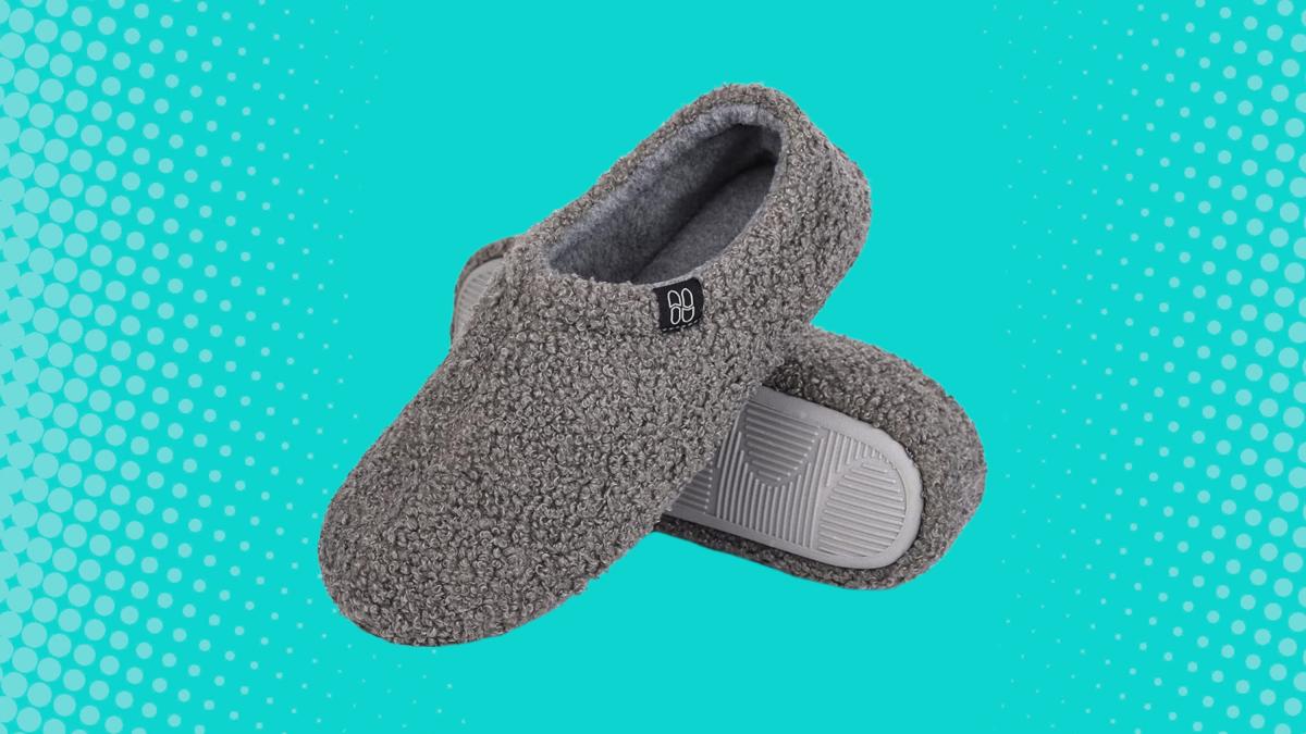 These Fuzzy Slippers With Memory Foam Are Down To  At Amazon