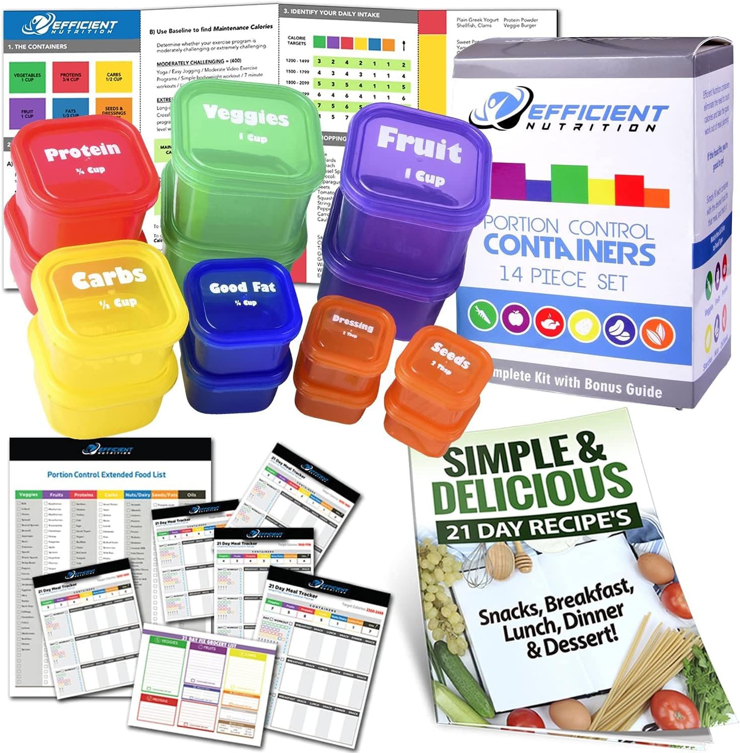 Deluxe Portion Control Containers Kit: Your Solution For Perfect Portions!